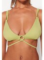 Trendyol Green Triangle Příslušenství Bikiny Top