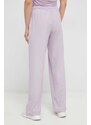 Tréninkové kalhoty Fila Raqusa fialová barva, hladké