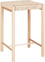 Nordic Living Dřevěná stolička Abannon 66,5 cm s proutěným výpletem