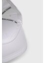 Bavlněná baseballová čepice Armani Exchange bílá barva, s aplikací, 944208 3R131
