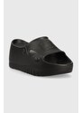 Pantofle Tommy Jeans FREEDOM FLATF POOL dámské, černá barva, na klínku, EN0EN02145