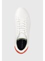 Kožené sneakers boty Tommy Hilfiger COURT SNEAKER LEATHER CUP bílá barva