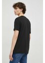 Bavlněné tričko Levi's 2-pack černá barva, s potiskem