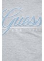 Bavlněné tričko Guess šedá barva, s aplikací