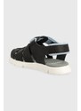 Dětské kožené sandály Camper černá barva