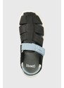 Dětské kožené sandály Camper černá barva