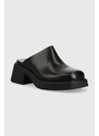Kožené pantofle Vagabond Shoemakers DORAH dámské, černá barva, na podpatku, 5542.201.20