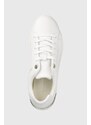 Kožené sneakers boty Tommy Hilfiger LUX METALLIC CUPSOLE SNEAKER bílá barva, FW0FW07030