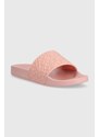 Pantofle Tommy Hilfiger TH MONOGRAM POOL SLIDE dámské, růžová barva, FW0FW06987