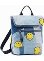 Dámský batůžek DESIGUAL SMILEY DENIM PATCH NERANO 5009 BLUE