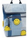 Dámský batůžek DESIGUAL SMILEY DENIM PATCH NERANO 5009 BLUE