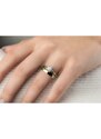 Klasický zlatý zásnubní prsten Katniss s brilianty