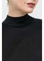 Bavlněné šaty Karl Lagerfeld černá barva, mini, oversize