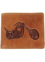 Sendi Design Pánská kožená peněženka 2104W RFID Moto koňak