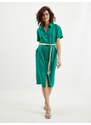 Orsay Zelené dámské lněné šaty - Dámské