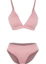 Trendyol Pink Cotton Wireless Underwear Set