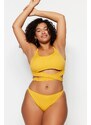 Trendyol Curve Yellow Low Waist Bikini Bottoms