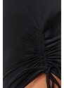 Trendyol černé plavky na jedno rameno s dekoltem, pravidelné nohavice