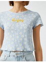 Koton Short Sleeve Floral Printed T-Shirt