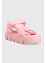 Sandály Steve Madden Bonkers dámské, růžová barva, na platformě, SM11002465