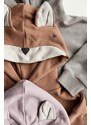 Dětská bavlněná mikina Konges Sløjd hnědá barva, s kapucí, s aplikací