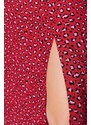 Trendyol Tile Slit Detailed Viscose Fabric Animal Patterned Midi Woven Skirt