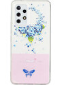 Pouzdro MFashion Samsung Galaxy A13 4G - růžové - Květy