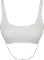 Trendyol Ecru Bralette Korálkový doplněk Bikiny Top