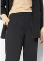 bonprix Rychleschnoucí sportovní kalhoty s kapsami na zip, nad kotníky Černá