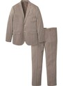 bonprix 2dílný oblek: sako a kalhoty Béžová