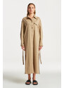 KABÁT GANT LONG OVERSHIRT COAT hnědá S