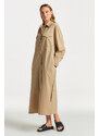 KABÁT GANT LONG OVERSHIRT COAT hnědá S