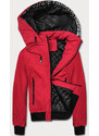 J.STYLE Červená pánská sportovní bunda s kapucí (5M3111-270)