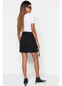 Trendyol Black Cargo Pocket Detailed High Waist Mini Denim Skirt