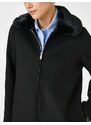 Koton kabát na zip plyšový detail, vlněný.