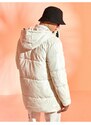 Koton Oversized Puffy Coat, Hooded, Pocket Detailed.