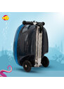 Zinc dětský cestovní kufr s koloběžkou Flyte - žralok Stormy - 25L