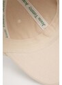 Bavlněná baseballová čepice Tommy Jeans béžová barva, s aplikací