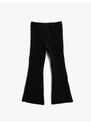 Koton Flared Leg Trousers Ribbed