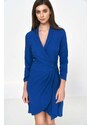 Nife Modré zavinovací šaty S223