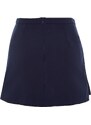 Trendyol Navy Blue Belted Mini Weave Skirt