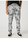 Koton Shawl Patterned Sweatpants Tie Waist Pocket Detailed.