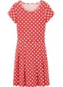 bonprix Dívčí šaty s puntíky Červená