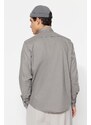 Trendyol Gray Regular Fit Double Pocketed Shirt