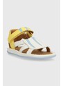 Dětské kožené sandály Camper bílá barva