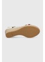 Sandály Tommy Hilfiger MID WEDGE CORPORATE dámské, bílá barva, na klínku