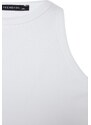 Trendyol Curve White Barbell Collar Basic Knitted Tank Top