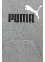 Dětská mikina Puma ESS+ 2 Col Big Logo Hoodie FL B šedá barva, s kapucí, s potiskem