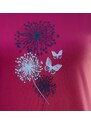 Betty Mode (ušito v ČR) Dívčí pyžamo Betty Mode krátký rukáv / dlouhé nohavice růžové pampelišky+motýlci