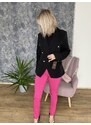 Sytě růžové kalhoty Bea s páskem